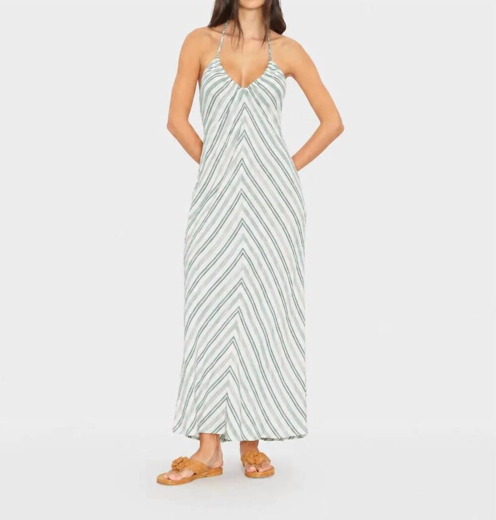 NEW XIRENA maggie dress in blue moss stripe